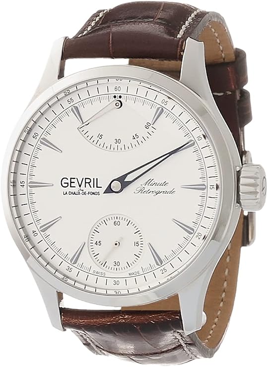 Gevril Men's Five Points Mechanical Manual Winding, Genuine Leather Strap