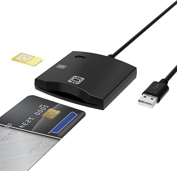 USB Smart Card Reader Plug and Play ID CAC Card Reader