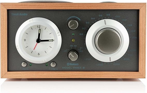 Tivoli Audio Model Three Bluetooth FM/AM Radio Alarm Clock (Cherry/Metallic Taupe)