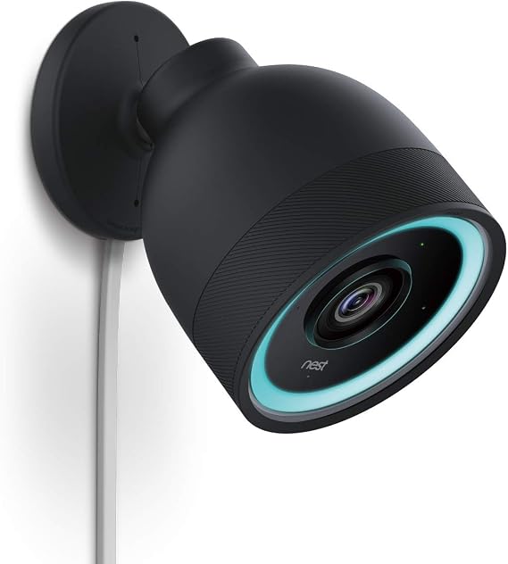 elago Outdoor Camera Cover for Google Nest Cam IQ | Infrared LED Visible, Holes for Microphone/Speaker, Camouflage, Easy Installation, All-Weather Protective (Black)