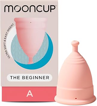 Mooncup Beginner Menstrual Cup, Reusable, Ultra Soft & Easy Insert, Great for Heavy Flow Periods, Size A, Age 30+ or Post Vaginal Birth (Pack of 1)