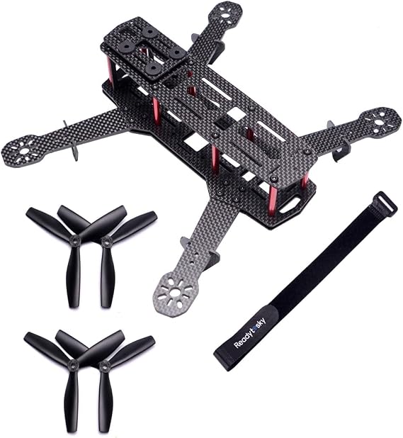 Readytosky 250mm FPV Racing Drone Frame 5 Inch Carbon Fiber Quadcopter | 5 Inch Carbon Fiber Quadcopter Frame Kit with 4mm FPV Frame Arms+Lipo Battery