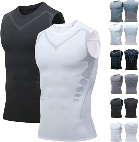 North Alpine Compression Vest Men - North Power Compression Vest, Close-Fitting Gym Base Layer for Running & Fitness