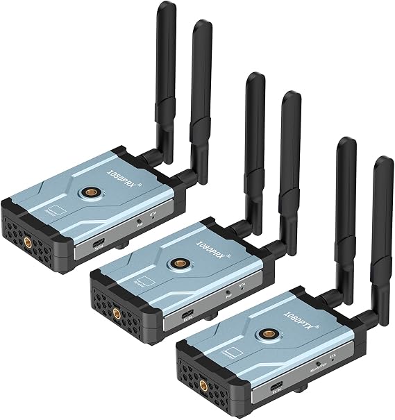 Wireless HDMI Transmitter and Receiver, Wireless HDMI Extender with Loop Out, 500m(1640ft) 5.8GHz 1080P for Streaming from DSLR,Laptop,Netflix,YouTube to TV/Projector