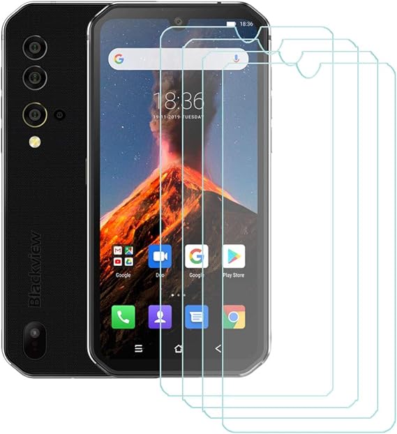 TTJ [4-Pack] for Blackview BV9900 Pro Tempered Glass Screen Protector, 9H Hardness Anti-Scratch Anti-Fingerprint Anti-Bubble Compatible Full Coverage Clear Film for Blackview BV9900 Pro (5,84")