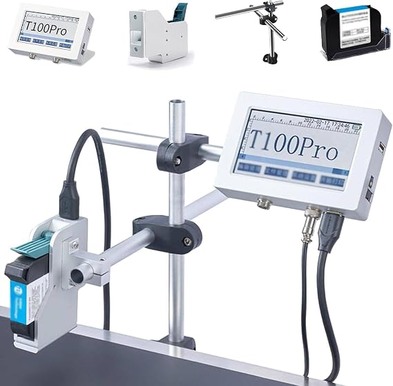 in-Line Batch Coder Automatic Coding, Industrial Inkjet Printer, Online Inkjet Coding Printer, Number Code On Carton Box,Plastic Bags,Tin Can, Pet Bottles,12.7mm