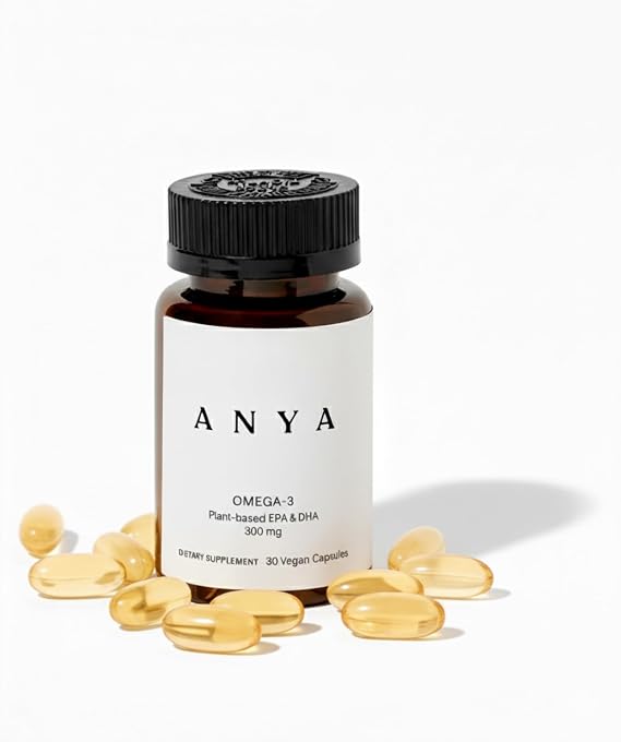 ANYA Vegan Omega-3 with DHA & EPA, 300 mg, Non-GMO Supplement