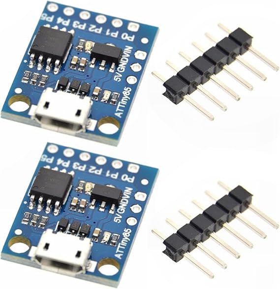 2 個 Digispark USB 開発ボードベースの教育目的電子プロジェクト用マイクロコントローラーボード Digispark キックスターター USB 開発モジュール