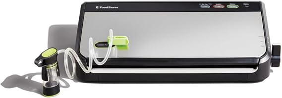 FoodSaver FM2435 Vacuum Sealer Machine with Bonus Handheld Vacuum Sealer and Starter Kit, Safety Certified, Silver