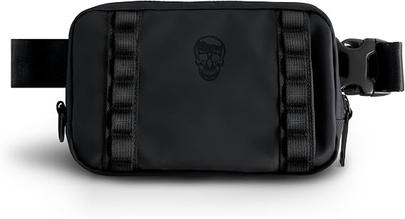 Gymreapers Travel Small Crossbody Bags for Men & Women with Hidden Pocket - Waterproof Crosssbody Fanny Pack for Men with Adjustable Shoulder Sling Belt for Traveling, Running & Hiking (Onyx)