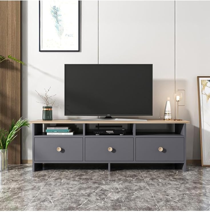 Inarch Dizayn Oslo Cover TV Unit, TV Stand Anthracite/Çırağan