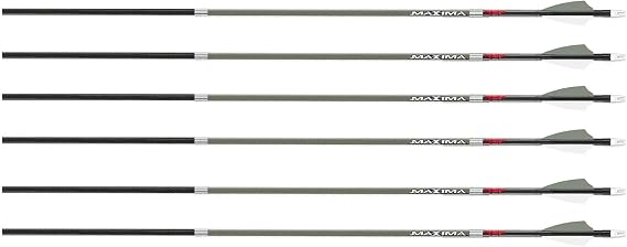 Carbon Express Maxima RED Small Diameter .400 Arrows 6-Pack - Olive Drab