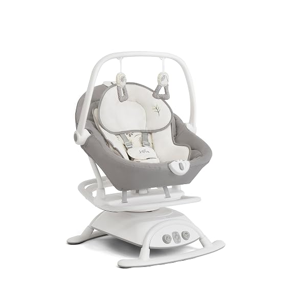 Joie Baby Cinnamon 2-in-1 Glider & Rocker, Multi-Motion Baby Swing | Swing and Rocker Combo with Plush Fabrics, Compact Design, and Multiple Recline Positions