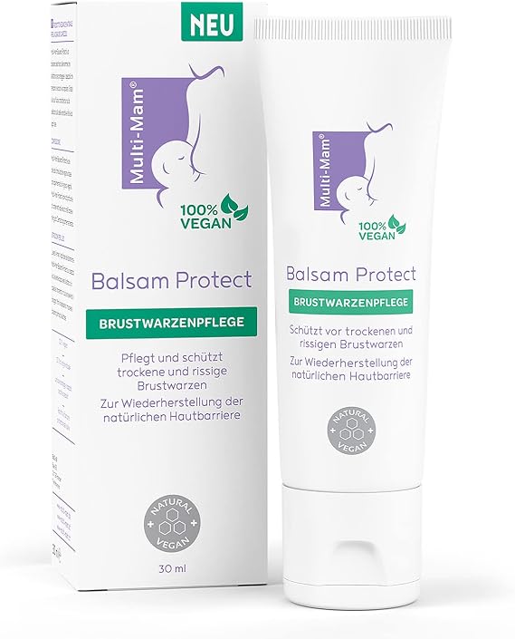 Multi-Mam Balm Nipple Cream, Protect Nipples From Breastfeeding, Soothes Irritated and Cracked Nipples, Use Before and After Breastfeeding, 30 ml Tube