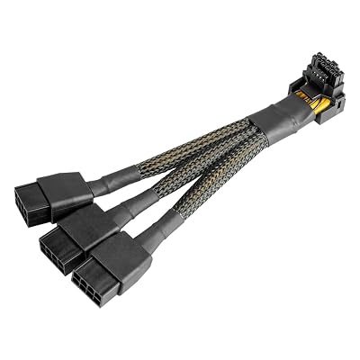 ATX 3.0 PCIe 5.0 600W 3x8 Pin to 12VHPWR 16 Pin Power Supply Cable for PCIe 5.0 GPUs with 12VHPWR 16-Pin Nvidia RTX4080RTX4090RTX3090ti Type-B5.9Inch