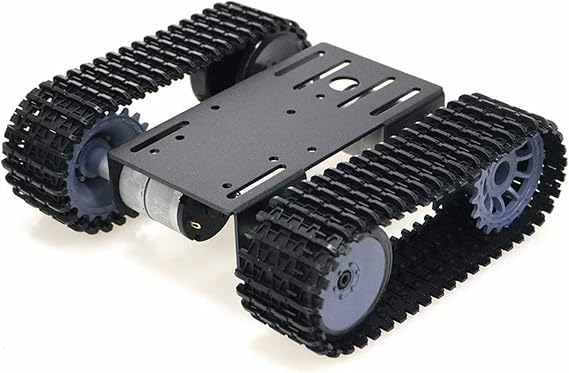 Premium Robot Tracked Car Chassis Kits with 2pcs DC Motor, Caterpillar Moving Robotic Tank Platform with 2pcs Tracks for Arduino Raspberry Pie Microbit Python DIY
