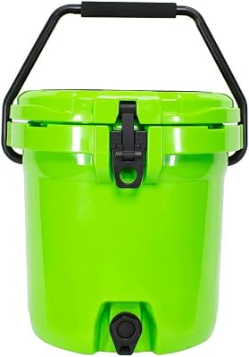 Frosted Frog 5 Gallon Original Green Heavy Duty Drink Dispenser Cooler with Spigot