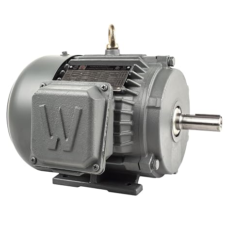 1 HP 3 Phase Electric Motor 143T Frame 1800 RPM TEFC 230/460V Worldwide Electric PEWWE1-18-143T