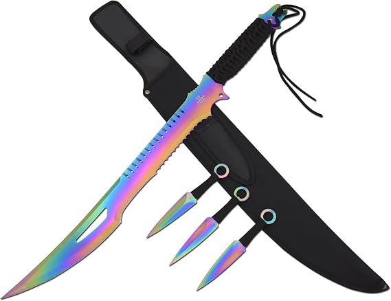 Snake Eye Tactical Fantasy-Machete Outdoors-Camping (Rainbow)