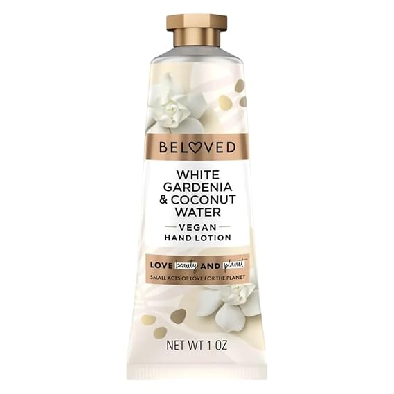 Love Beauty And Planet Beloved White Gardenia & Coconut Water Vegan Hand Lotion, 1 oz Travel Size Moisturizing Hand Cream (1)