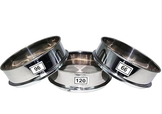 Aluminum Herbal Pollen Hash Extractor Stackable Sifter, Fine Mesh, Stainless Steel Round Sifter for Baking, Flour Sieve, Extracting, Herbal, Tea, Powder 66, 96, 120 Micron Set