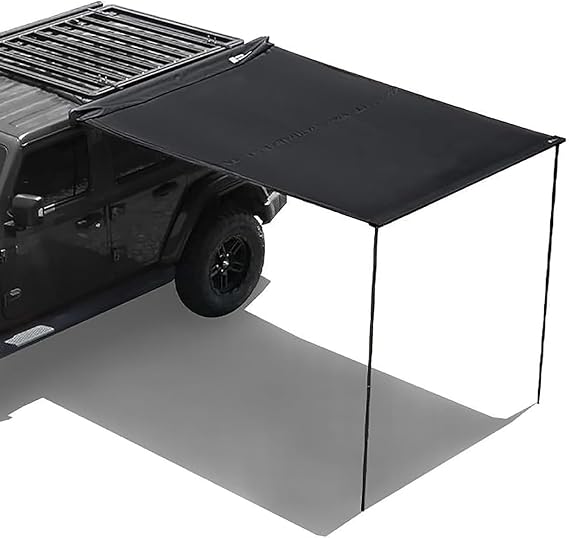 Sun Canopy Awning for Camper Vans, Retractable Car Side Awning, Adjustable Height, UV50+ PU5000mm Waterproof, for SUV Truck Van(Storage Bag Included)(160x250cm/5.2x8.2ft)