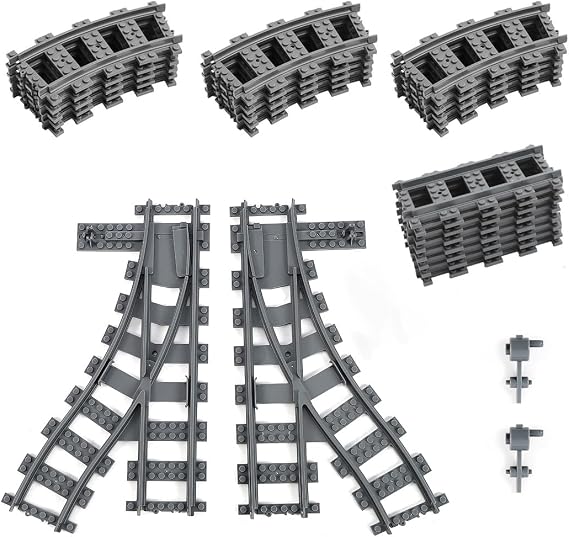 Classic Train Tracks, Railroad Accessories Compatible with All Major Brands (28pcs)