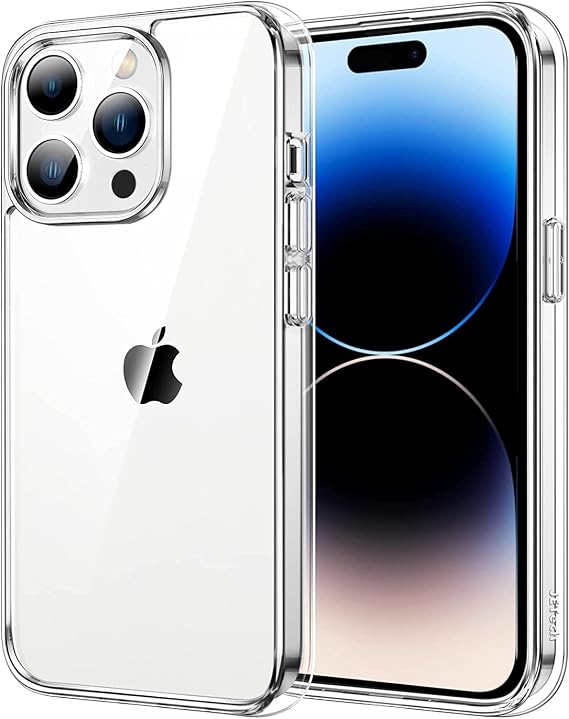GGM GİYİM & AKSESUAR iPhone 14 Pro Max ile Uyumlu Şeffaf Silikon Şok Emici Özellikli Full Kasa Koruma Sağlayan Şeffaf Kılıf