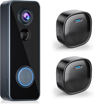 KAMEP Wireless Video Doorbell Camera with 2 Indoor Chimes