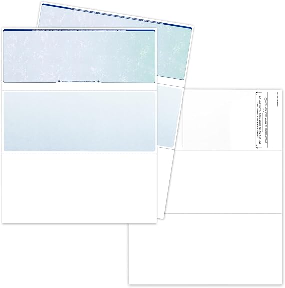 EnDoc Computer Check Paper - 2500 Sheets - Business Checks on Top - Security Features & Laser Printer Compatible with Quickbooks Blank Check Stock