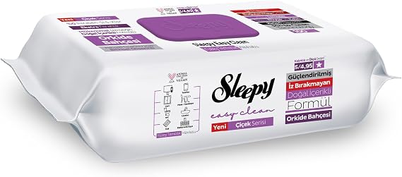 Sleepy Easy Clean Orkide Bahçesi Yüzey Temizlik Havlusu Mendili 100 Yaprak