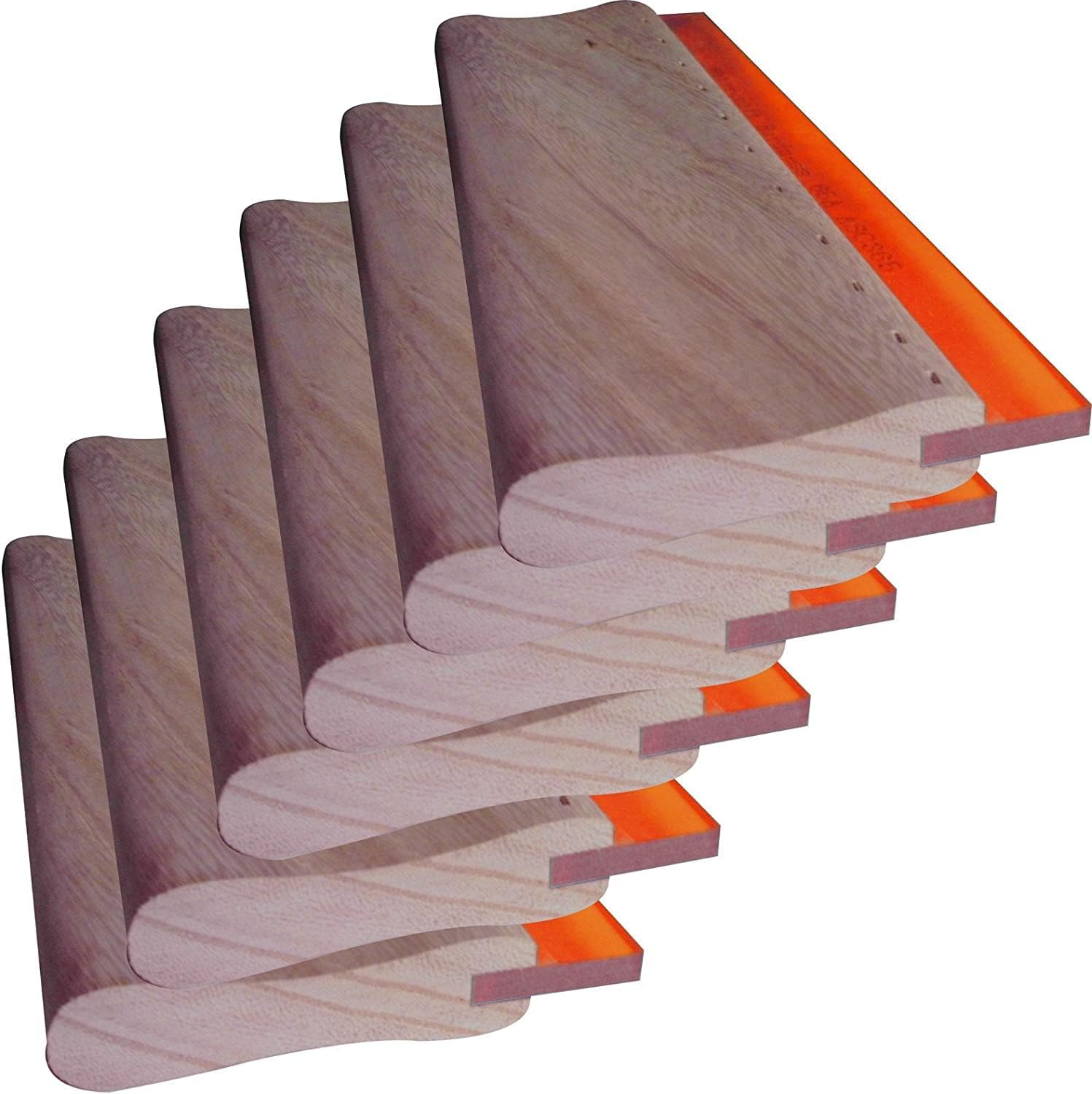 6 pcs 13 33cm Silk Stencil Screen Printing Squeegee Wood Screen Ink Scraper 007307