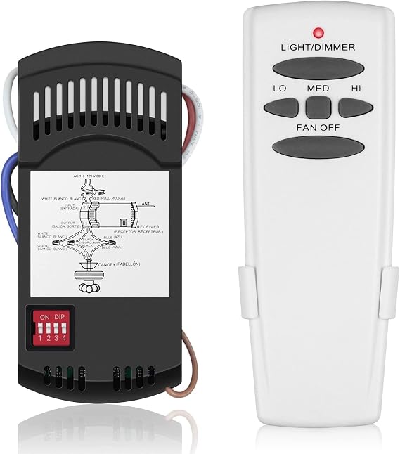 Universal Ceiling Fan Remote Control Kit, Replacement for Hampton Bay