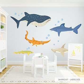 Wallums Shark Adventures Printed Wall Decal