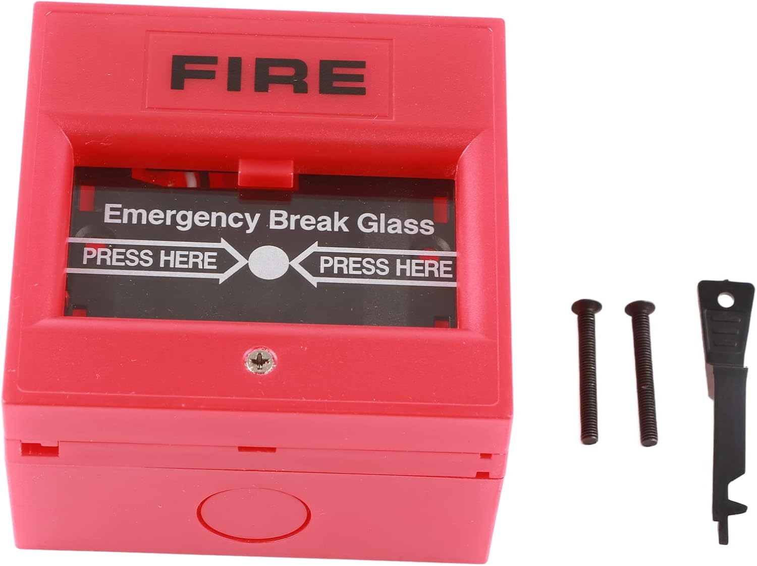 Alarm Button Glass Break Fire Alarm with Reset Device and Screws Emergency Exit Manual Call Point for Safety Door Escape System Installation