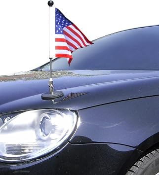 Magnetic Bonnet Car Flag Diplomat-1 USA