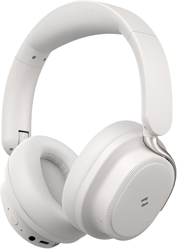 havit SPACE NC01H Hybrid Active Noise Cancelling Headphones, Over Ear Bluetooth Headphones with 4 Mic ENC, 132H Playtime, Foldable Overhead Headphones with Deep Bass, Bluetooth 6, App Control