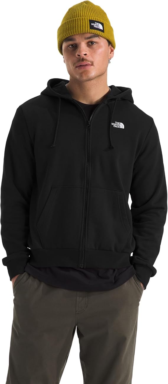 THE NORTH FACE Men's Evolution Simple Dome Full Zip Hoodie | 2 Piece Hood With Adjustable Drawcord, Classic Logo