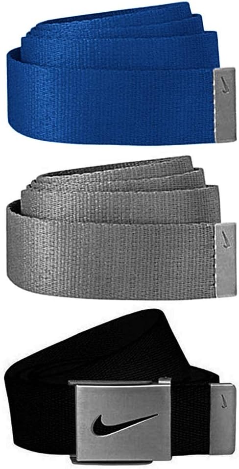 Nike Men's 3 in 1 Web Belt, Black/Grey/Photo Blue