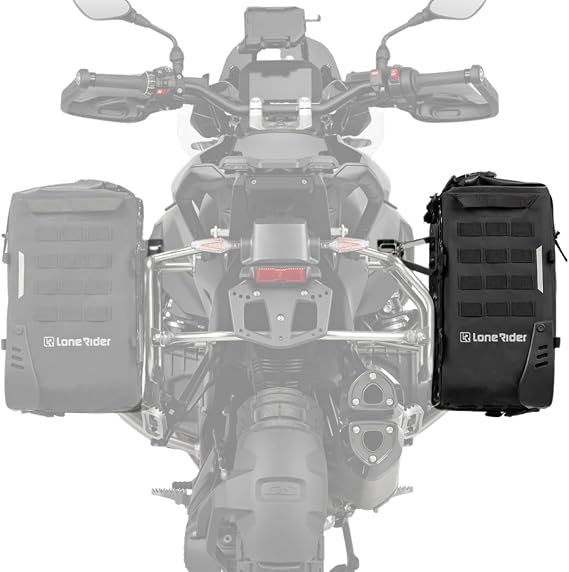 Lone Rider Semi-Rigid Motorcycle Pannier Bag 31L for BMW | 100% waterproof/dustproof soft luggage case, quick-release. Safer than aluminum hard cases. No racks included.