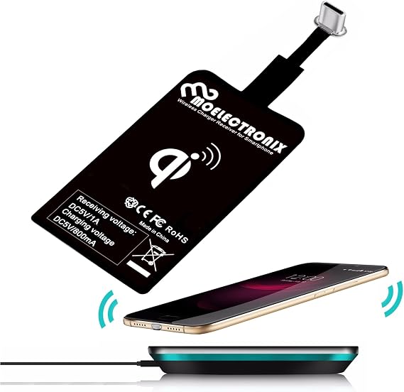USB TYPE C Qi suitable for Samsung Galaxy A54 5G | Wireless receiver induction adapter charger | Charger Receiver
