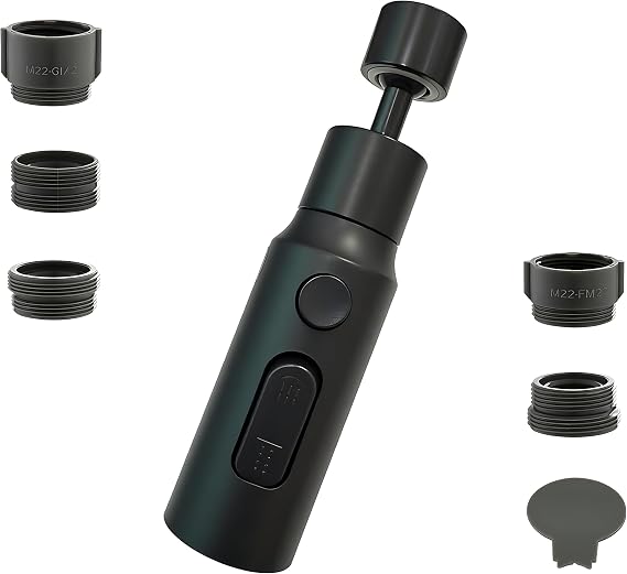Kitchen Tap Spray Head, 360° Swivel Sprayer, 3 Gear Tap Spray Head Attachment, Includes Installation Hardware, for Kitchen, Toilet (Black)