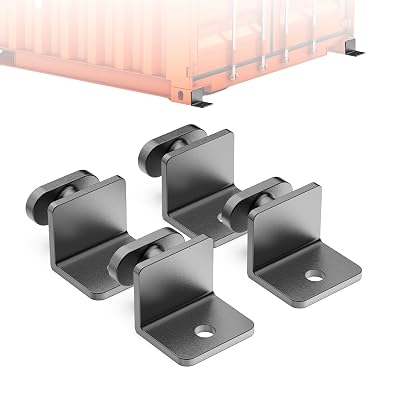 Shipping Container Anchors, 4 Pack Shipping Containers Side Twist Lock, Rust-Resistant Coating, Ultra-Thick Alloy Steel, Includes 4 Grade 8 Bolts & Anti-Slip Nuts, Can Be Fixed Anywhere