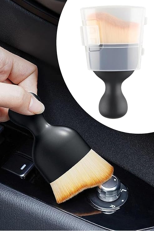Luti Concept Auto Detailed Cleaning, Car Wash Interior Cleaning Brush, Premium Soft Hairy Detailed Auto Cleaning Brush for Interior, Exterior, Dashboard, AC, Air Conditioner Ventilation, Leather Surface and Fabric Seats