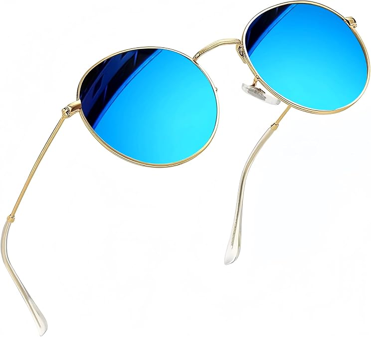 Joopin Metal Round Sunglasses for Women Men UV400 Protection