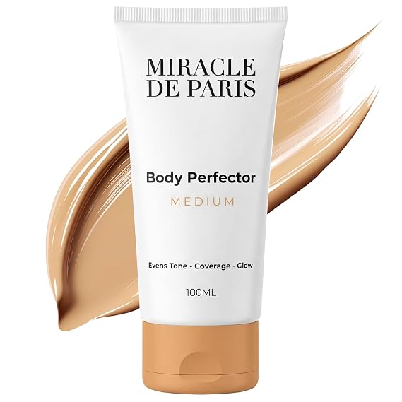 Body Coverage Perfector Tattoo Cover Up Makeup Waterproof, Body Foundation & Leg Makeup, Transfer-Resistant Body Concealer for Legs, Scars & Uneven Skin Tone, 3.38 fl oz, Medium