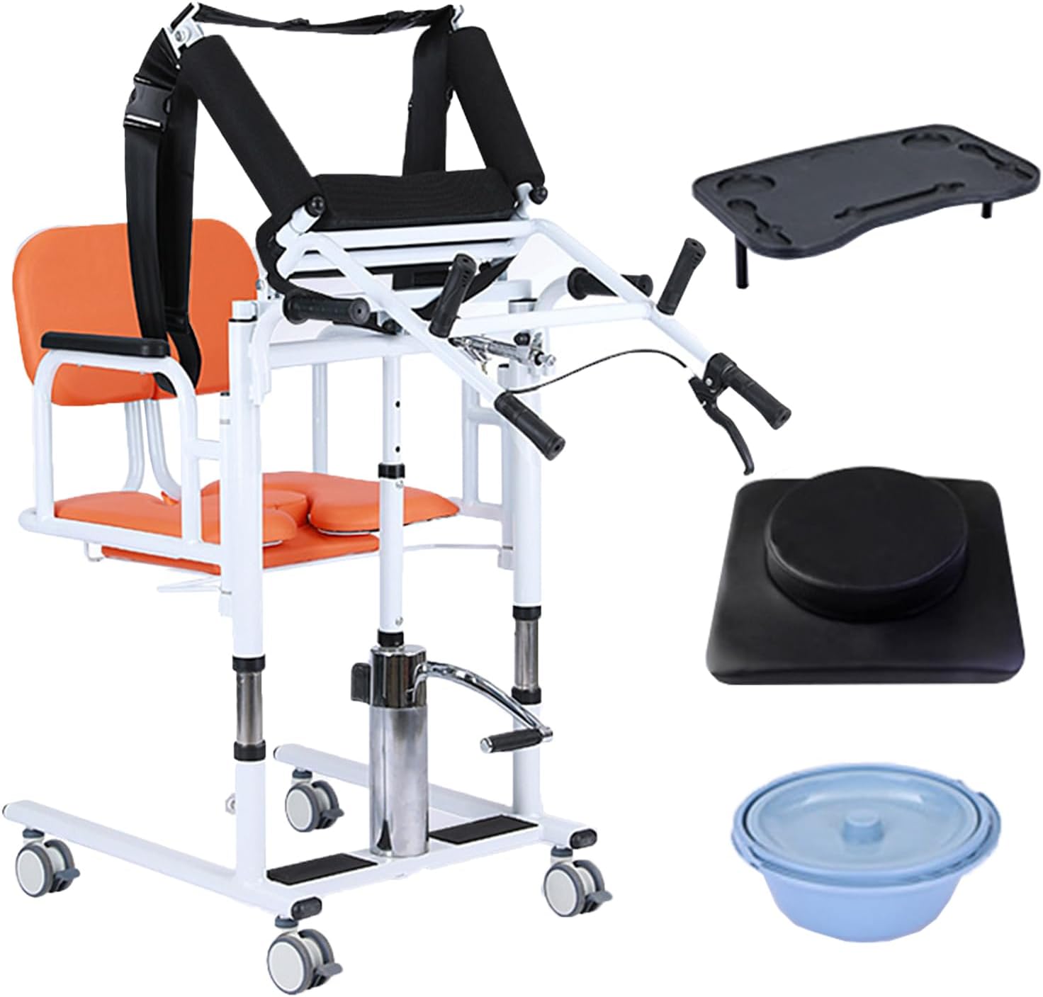 Patient Lift Nursing Chair Manual Hoist for Lifting Elderly Patient Lift Transfer Chair Patient Lift for Home Rolling Shower Chair Hydraulic