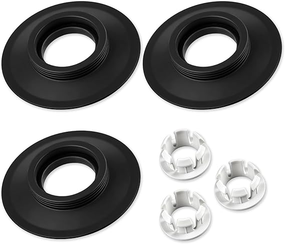 3 Pack Flush Valve Seal Replacement for Ideal Standard & Armitage Shanks – SV01967 SV93467 EV98167,Black Rubber Washer & Clip Kit – Toilet Cistern Spare Parts