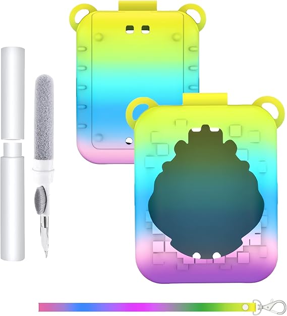 Silicone Case for Bitzee Interactive Toy Harry Potter - Soft Protective Cover with lanyard & Cleaning Pen,toergy Comfortable, Portable Anti-Scratch Skin for Pet Game Machine (Pink mixed)