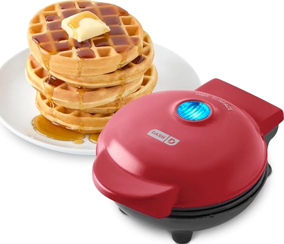 Dash Mini Waffle Maker, Red